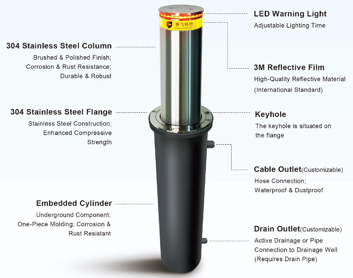 Manual Retractable Bollard