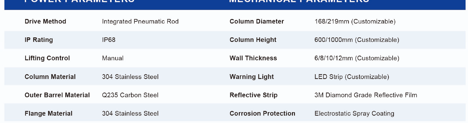 YC-03 Technical Parameter Table